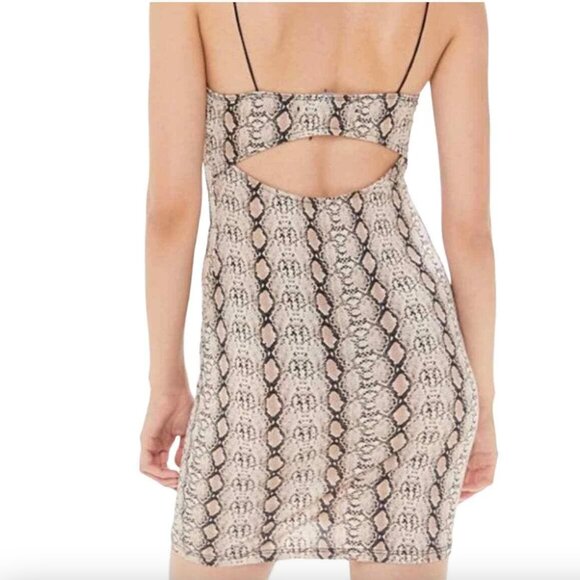 Urban Outfitters Snake Print Bodycon Mini Dress - Size XL - Picture 2 of 5